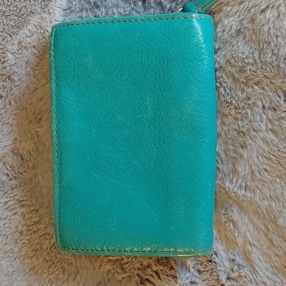 Danier Teal Genuine Leather Wallet - Picture 4 of 14